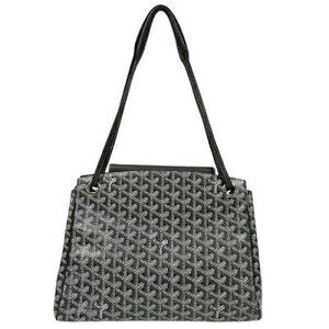 GOYARD Louette Shoulder Bag Herringbone Black S
